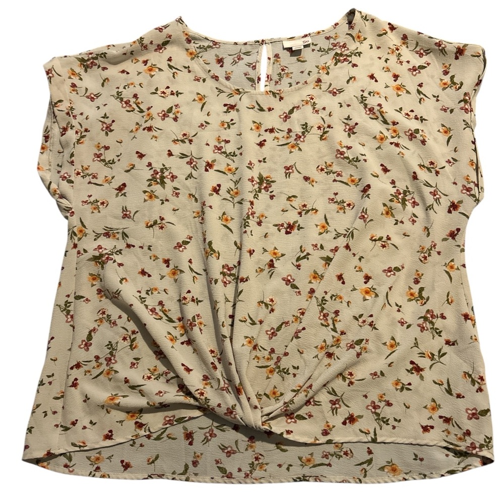 Floral Print Women's Top PTP 23 L 24.5 front 26.5 back